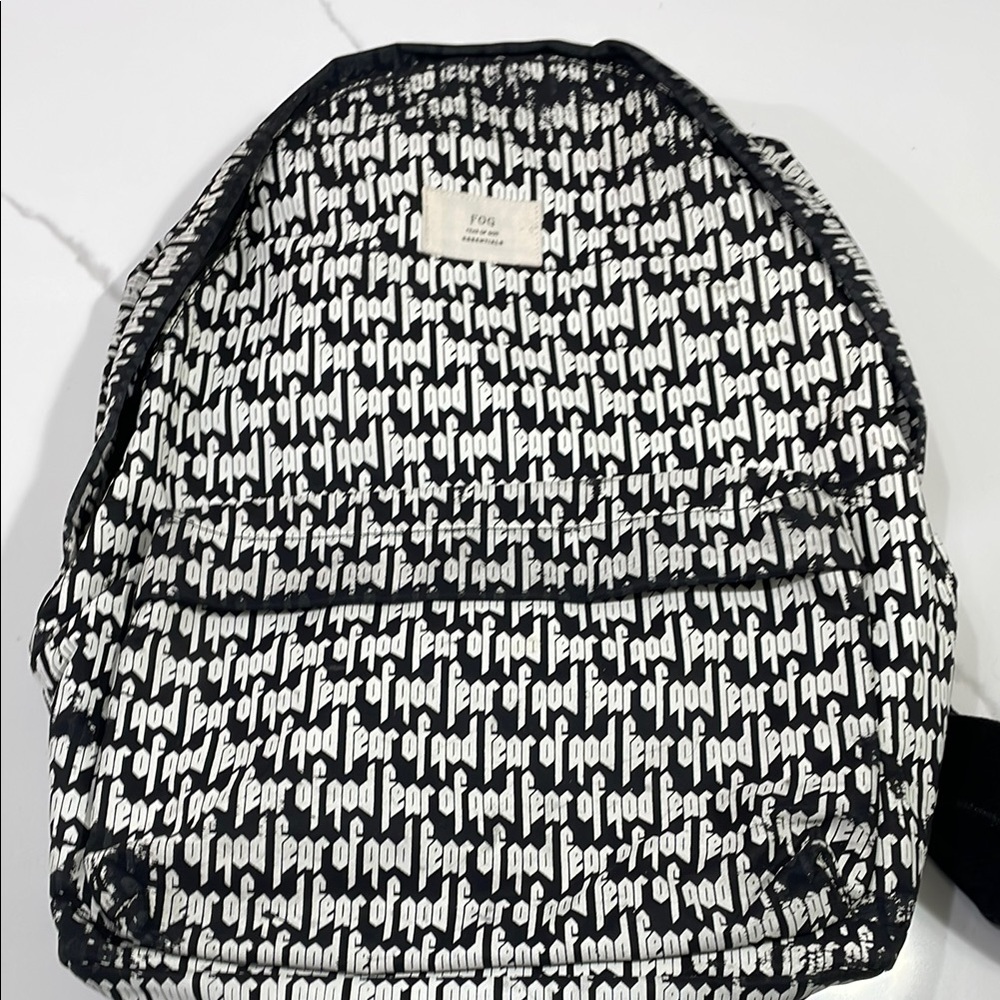Fear of God Black and White Backpack